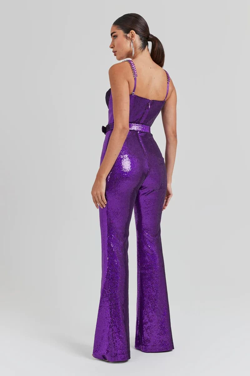 VC – combinaisons de luxe à paillettes dorées pour femmes, vêtements de club pour fête d'anniversair