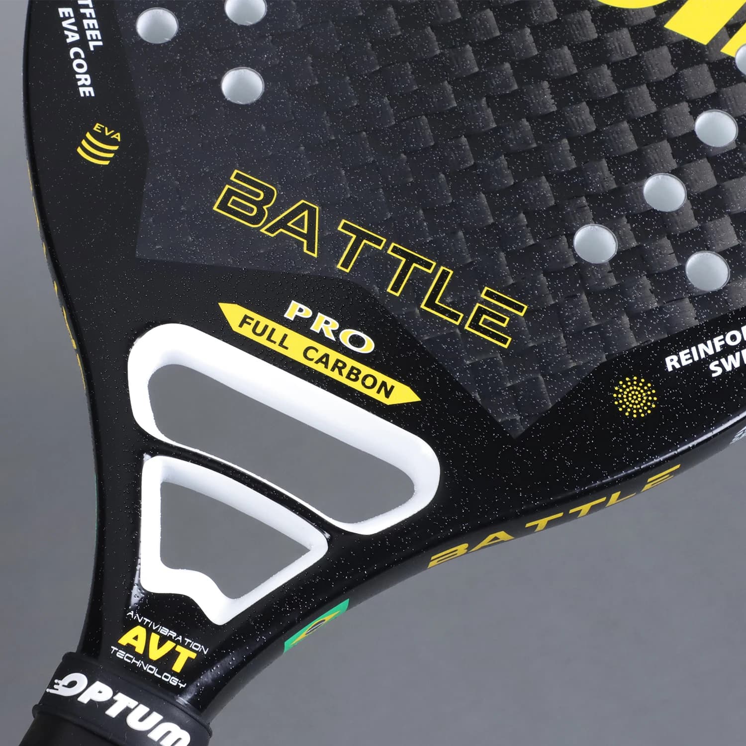 OPTUM BATTLE Raquette de tennis de plage à surface rugueuse en fibre de carbone 12K avec sac de couv