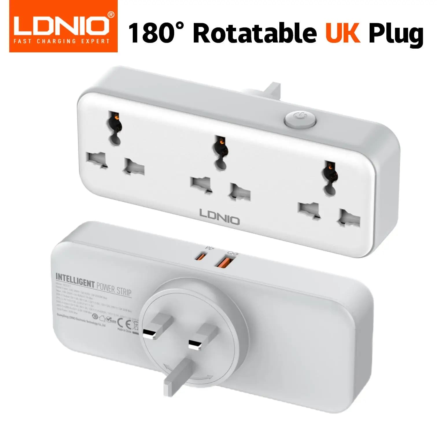Prise de courant US UK EU, 3 prises, multiprise murale multitap, prise électrique USB A, Port USB C,