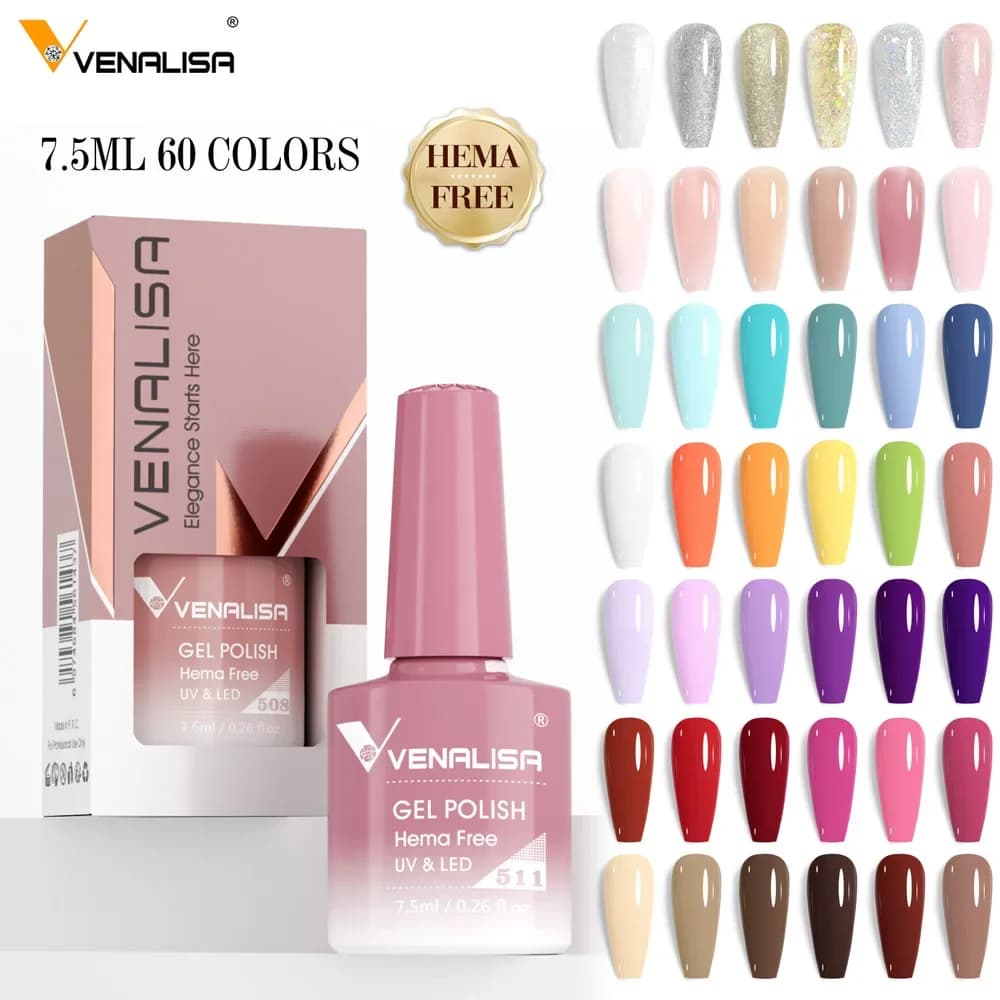 Venalisa VIP5 TPO gratuit gelée rose nue Collection vernis à ongles paillettes magnifique tremper UV