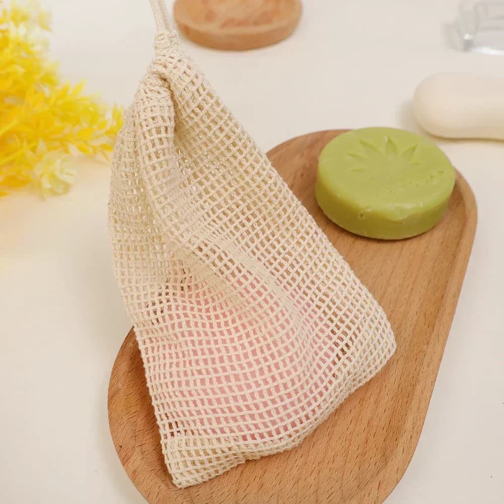 Filet moussant pour savon, sacs en maille, outils de lavage de bain, nettoyage du corps, aide à bull