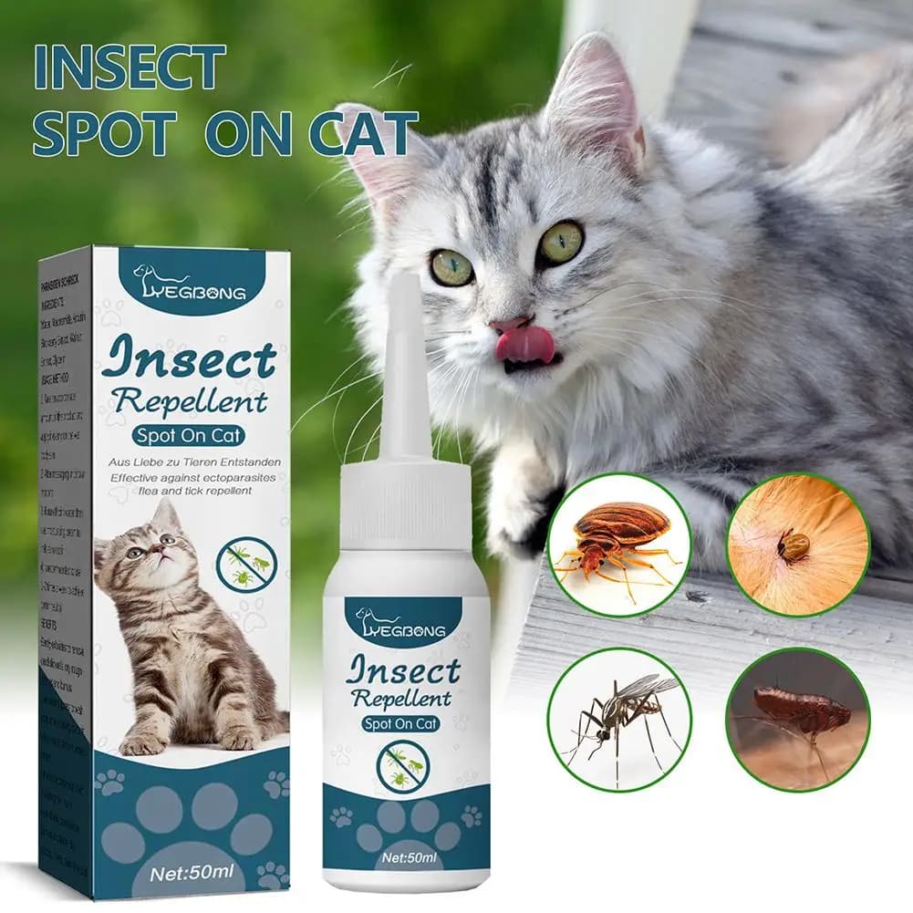 Gouttes anti-puces pour animaux de compagnie : Élimination des puces, tiques, poux et acariens, soul