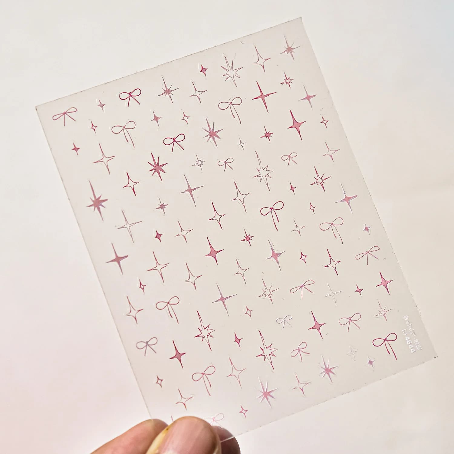 Autocollant pour ongles fins et résistants 3D, mignon ciel étoilé rose, autocollants pour Nail Art, 