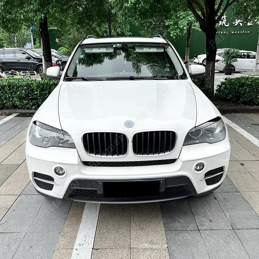 Autocollant de couverture de lampe, sourcils de phare avant de voiture, pour BMW X5 E70 30d 48i 30i 