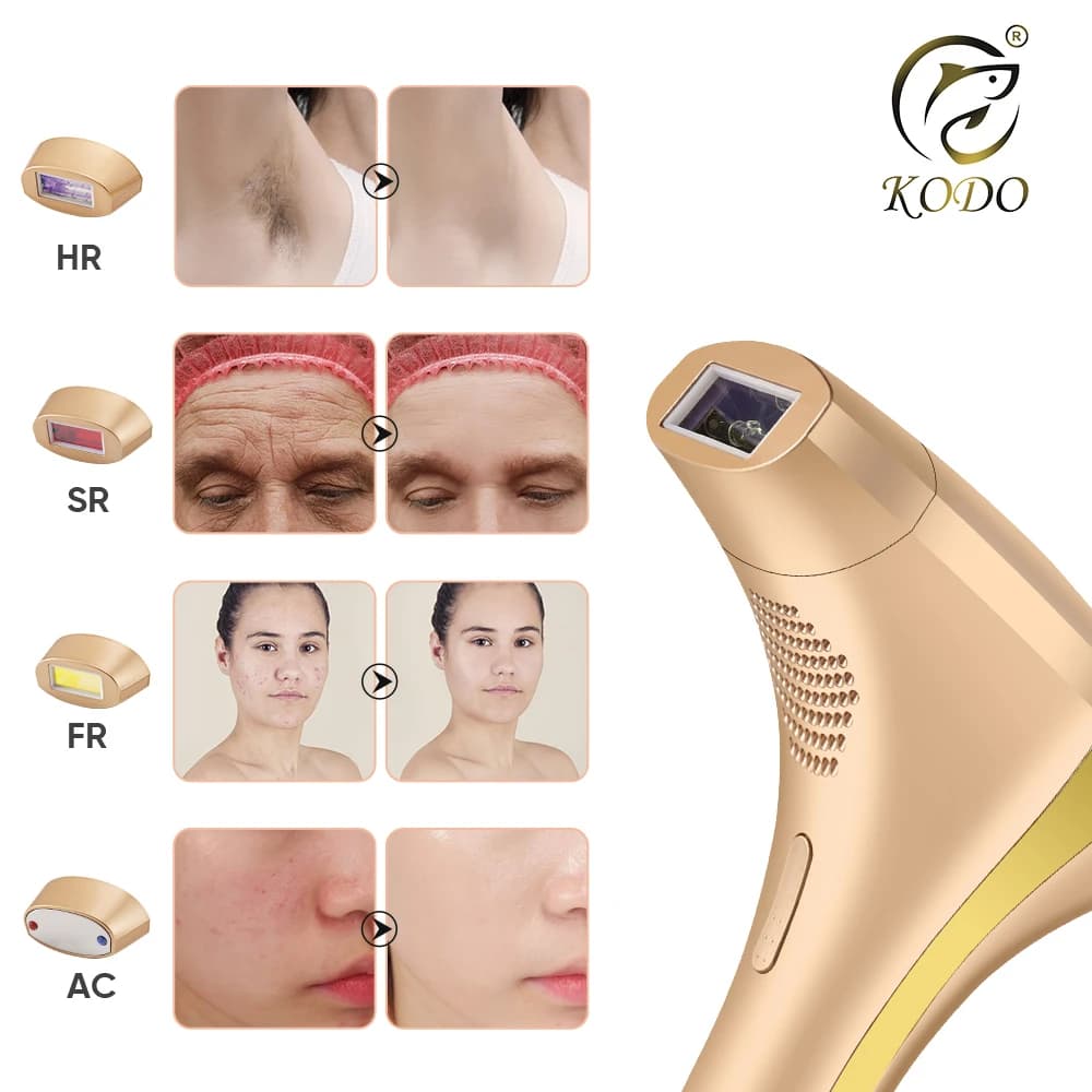 KODO 2026 Épilateur laser à glace haut de gamme personnalisable, épilation permanente IPL indolore, 