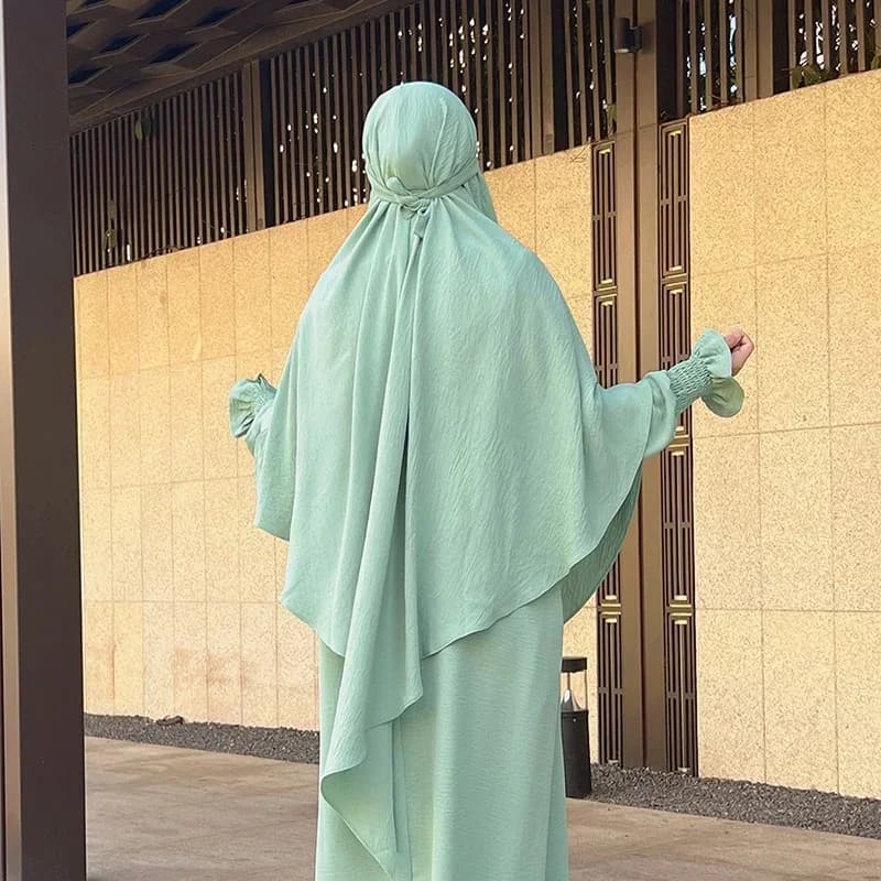 Ensemble 2 pièces Abaya et tiens imar pour femmes, Jilbab, Ramadan, Robe longue, Hijab, Vêtements de