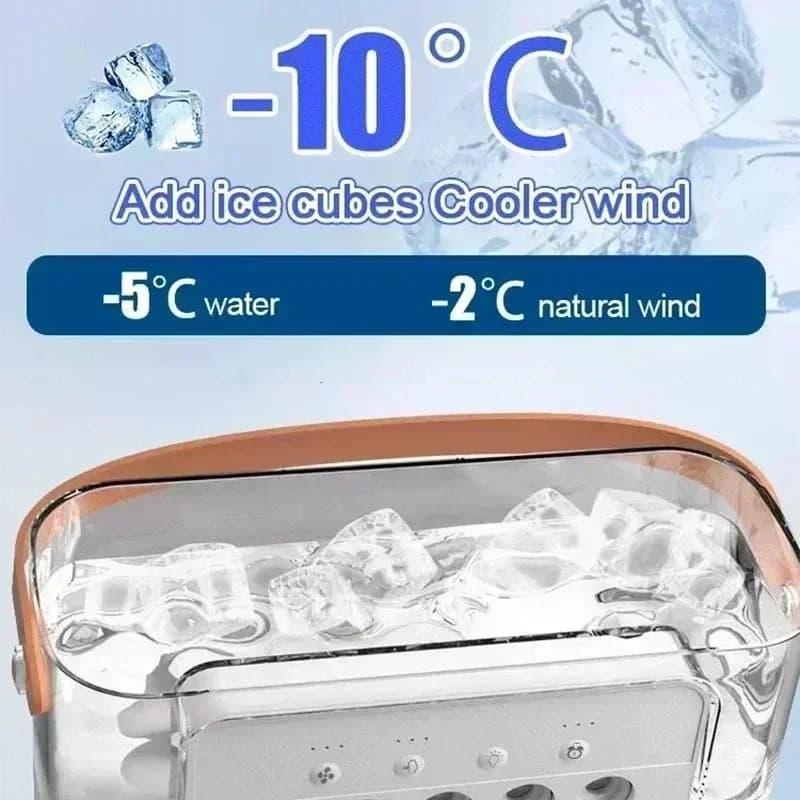 Ventilateur portable 3 en 1, climatiseur, mini refroidisseur d'air, veilleuse LED, humidificateur, r