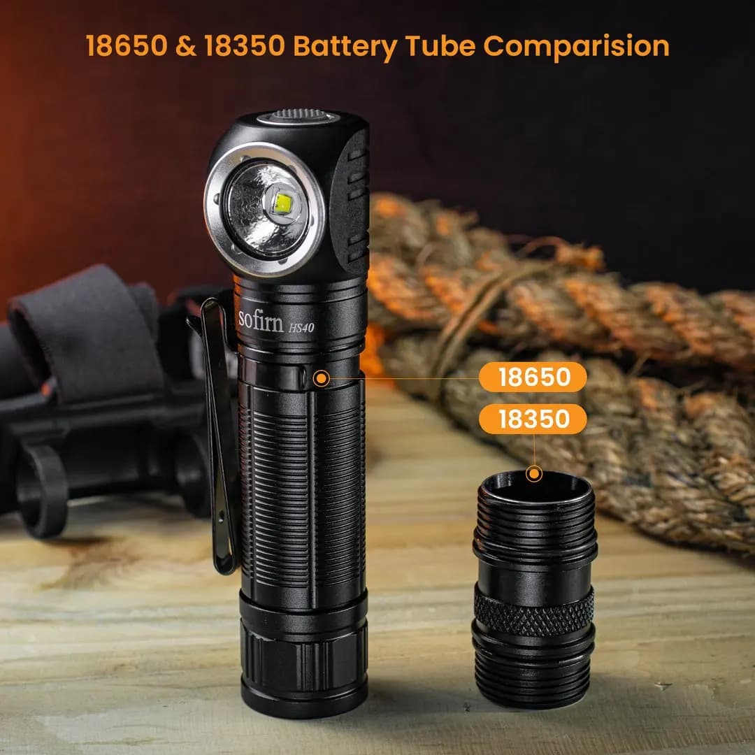 Sofirn – lampe frontale HS40 Rechargeable par USB C, torche LED 18650 très brillante, avec 2 Modes e