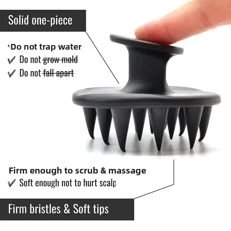 Brosse à cheveux en Silicone, masseur de cuir chevelu pour la croissance des cheveux, sans moule, sh