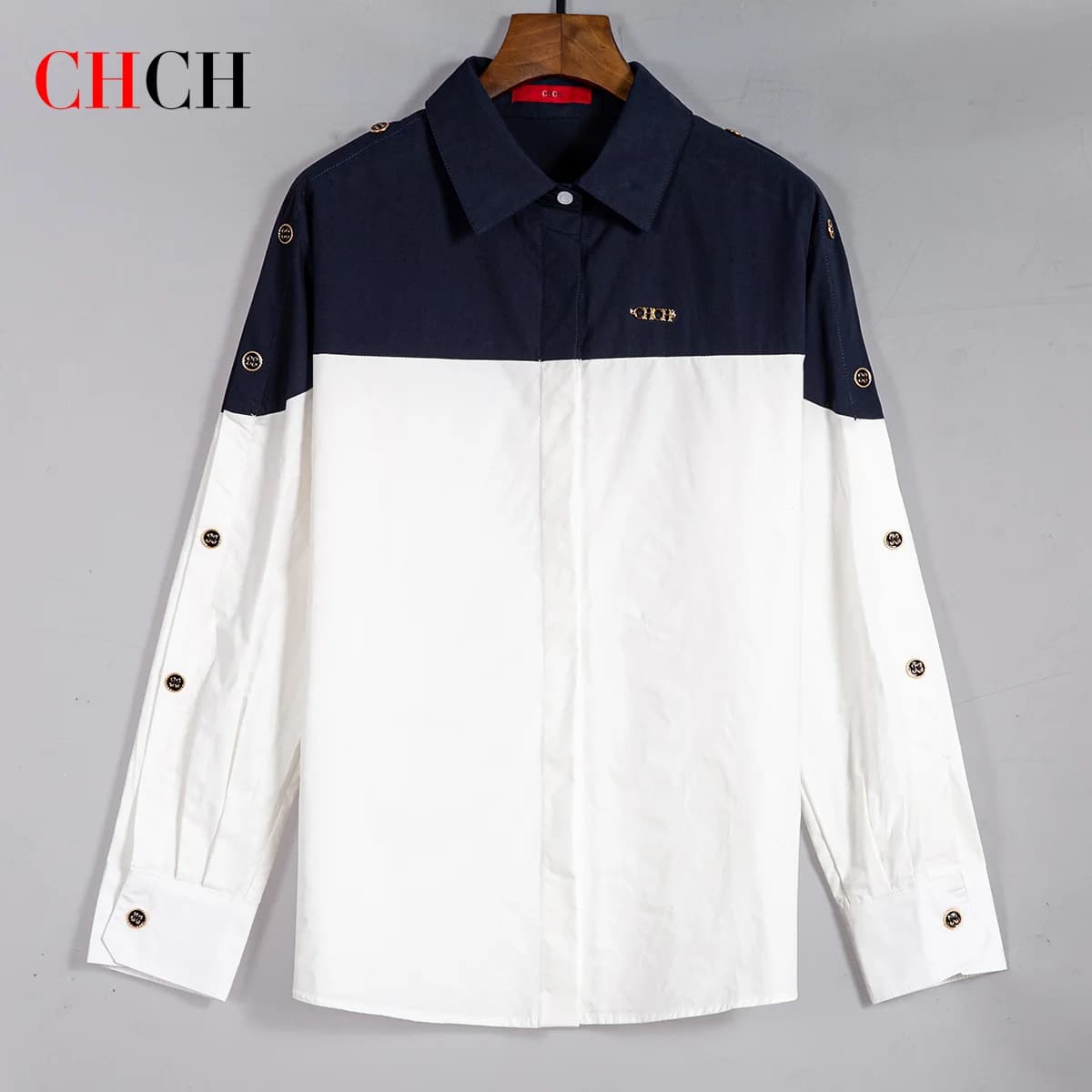 CHCH-Chemise d'affaires à manches longues pour femmes, Chemise épissée, Vêtements pour femmes, Abonn