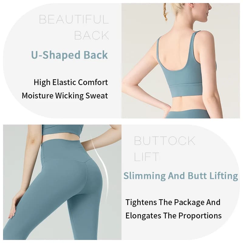 Vêtements de Yoga 2 pièces, survêtement pour femmes, vêtements d'athlétisme, Pilates, Fitness, ensem