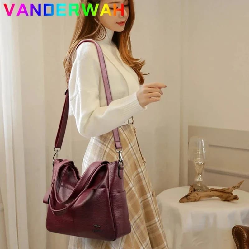 Sacs à main de marque en cuir souple véritable pour femmes, sacoche à poignée supérieure, fourre-tou