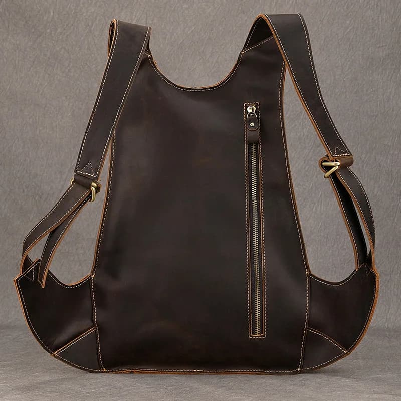 Luufan – sac à dos antivol en cuir véritable pour homme et femme, sac de jour pour téléphone Ipad, p