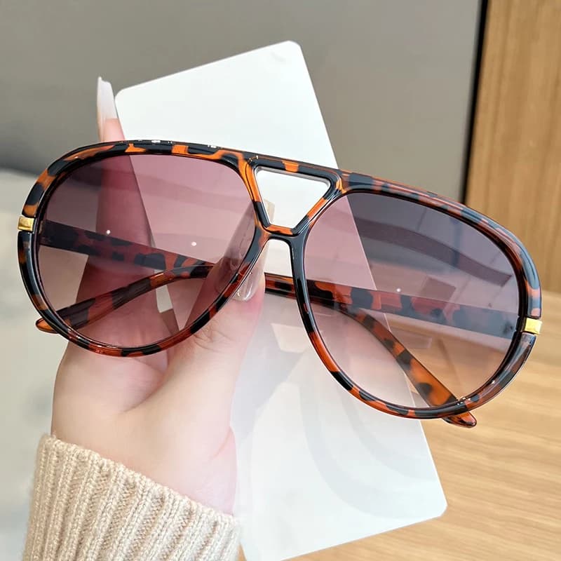 Lunettes de soleil ovales Orange à grande monture pour femmes, nouvelle mode, marque d'été, lunettes