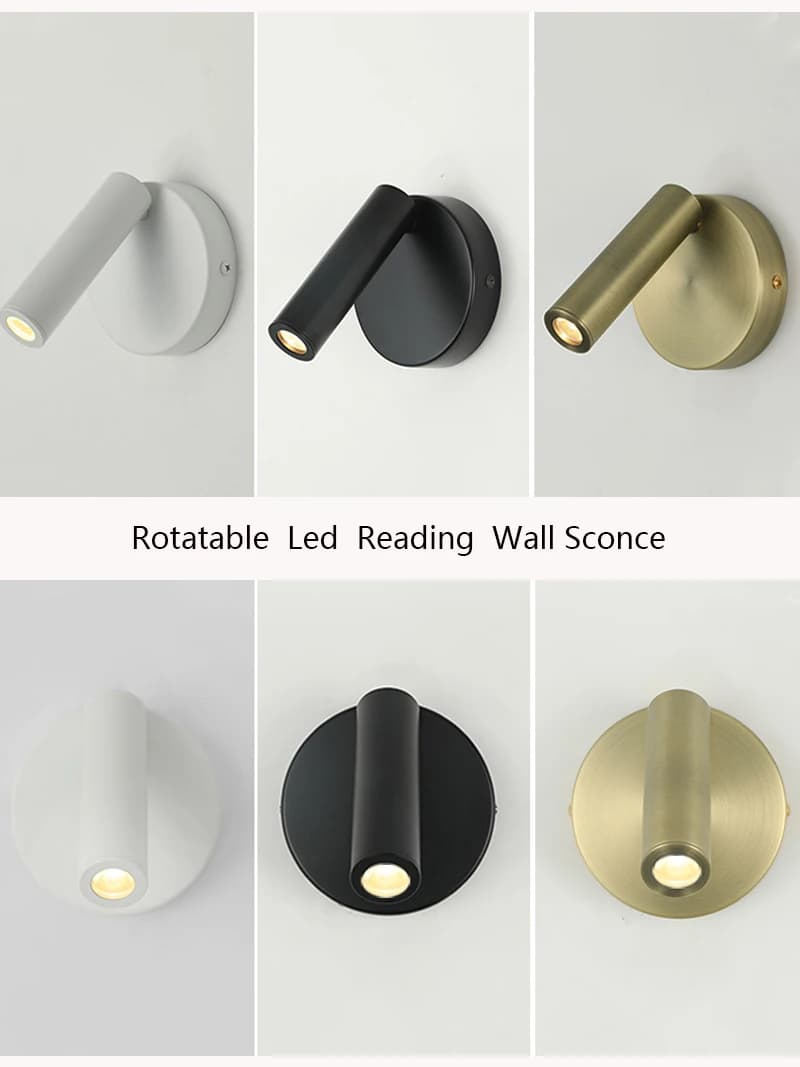 Applique murale LED réglable, lampe de lecture de chevet créative pour hôtel, chambre à coucher, étu