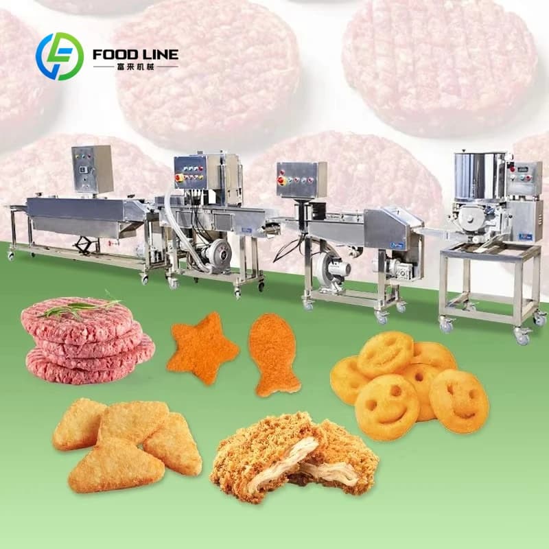 Machine à former des hamburgers automatique personnalisable, ligne de production de galettes de vian