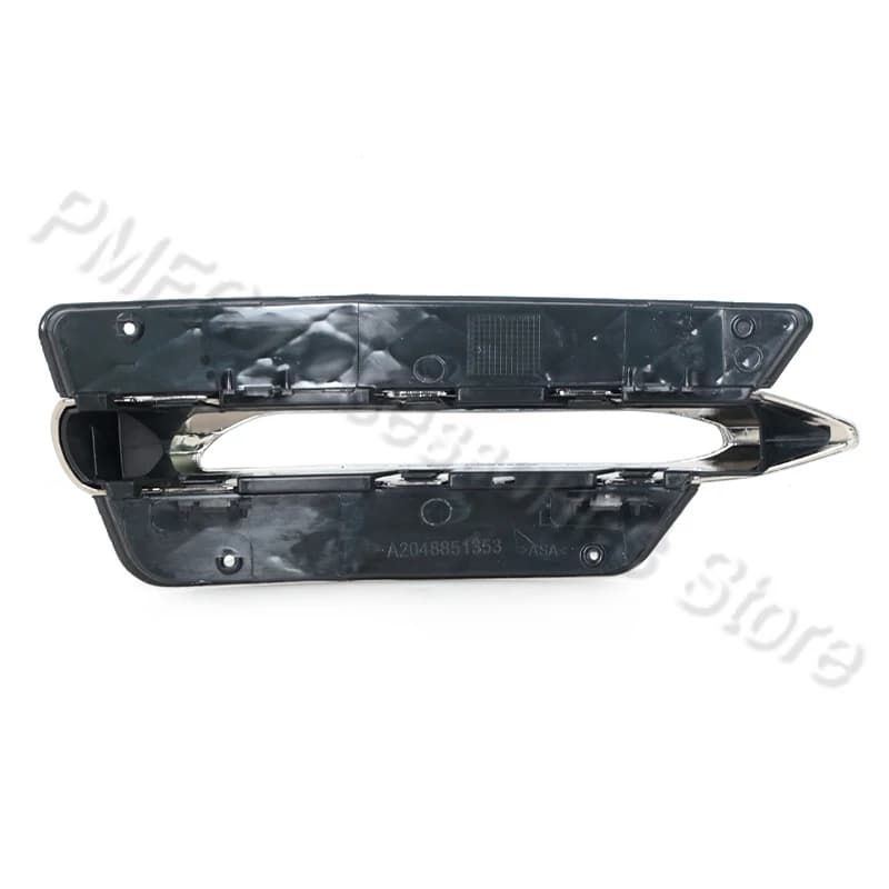 Grilles de pare-chocs avant de voiture, couvercle de phare antibrouillard chromé noir pour mercedes-