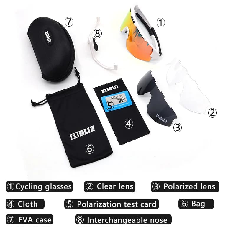 Lunettes de cyclisme B BLIZ Matrix UV400 MTB, lunettes de vélo de montagne anti-vent, lunettes polar