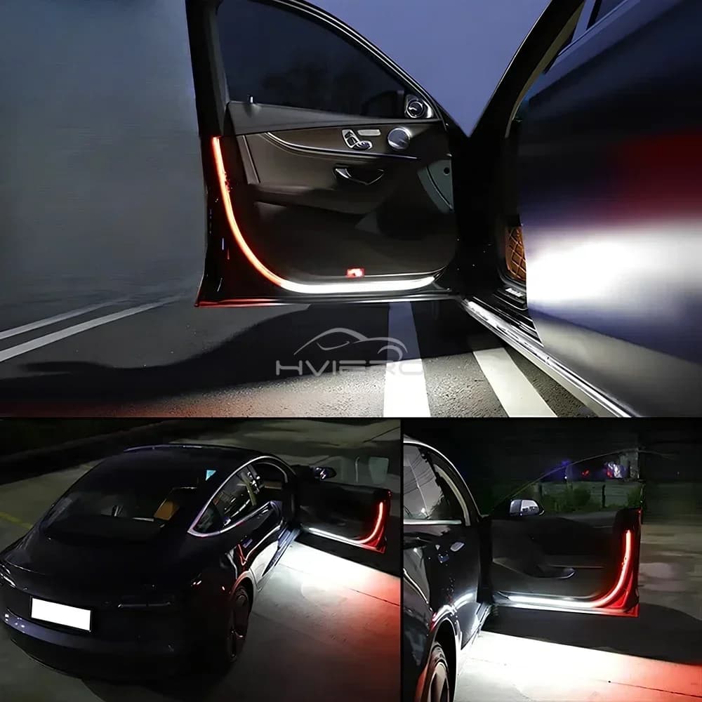 Lumière stroboscopique Led d'avertissement d'ouverture de porte de voiture, lampes de signalisation 