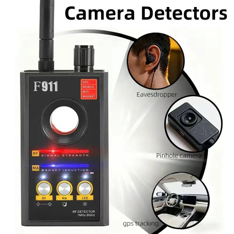 Détecteurs de caméras cachées F911, détecteurs de caméras espions, détecteurs de traceurs GPS, détec