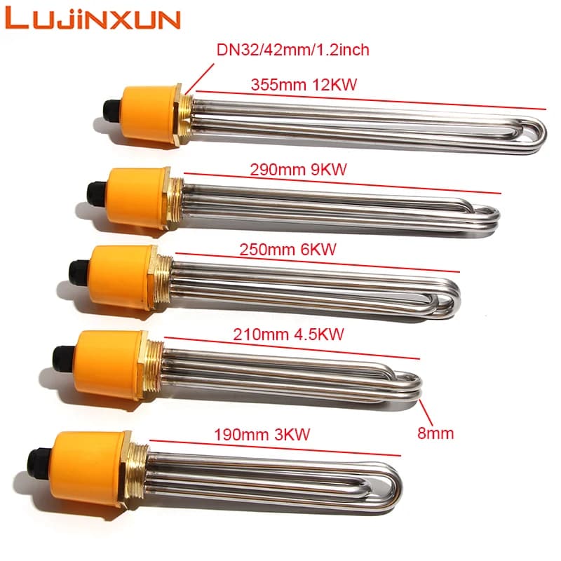 LUJINXUN-Chauffe-eau électrique à immersion, 1 1/4 pouces, 152 Chr32 1.25 pouces, 220/380V, pour cha