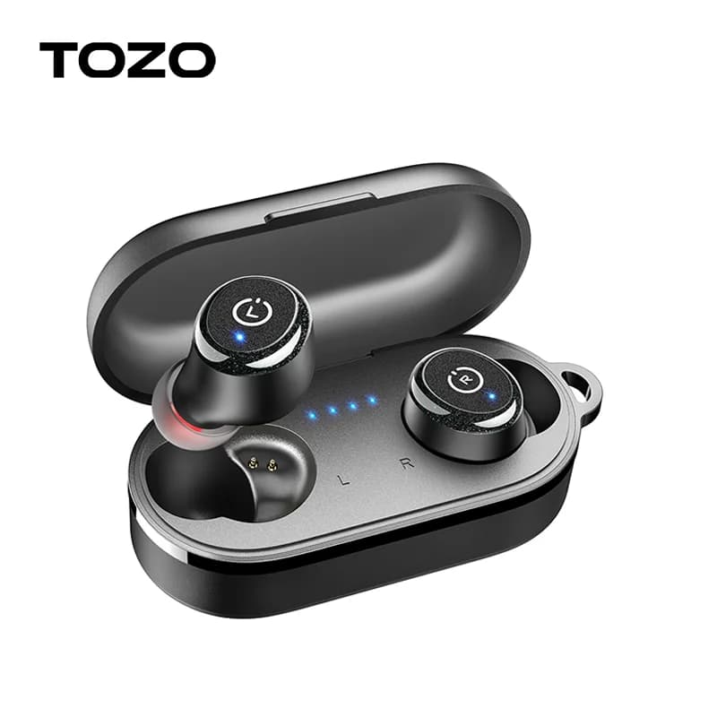 TOZO-Écouteurs sans fil bluetooth 5.3, oreillettes étanches IPX8, appels améliorés AI avec basses pr