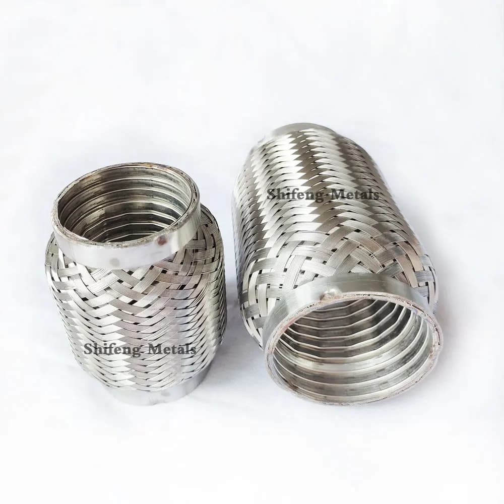 Longueur 102mm ss 304 tuyau flexible Tube d'échappement soufflet coupleur flexible avec tressage Fle
