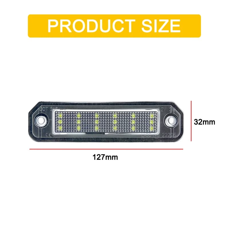 Ensemble d'éclairage de plaque d'immatriculation LED 12V pour Honda Civic EJ/EG/EK Series 91-00 CR-X