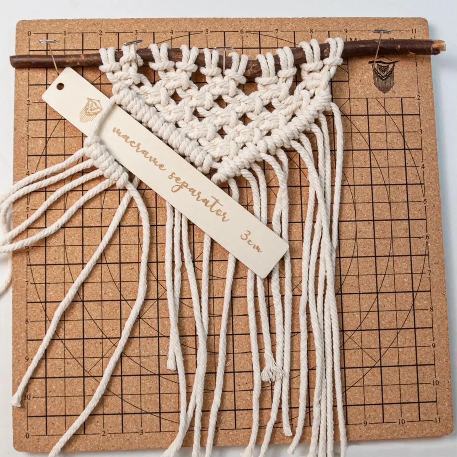 Planche à macramé, plaque de tressage, accessoires robustes faits main, planche en bois pour projets