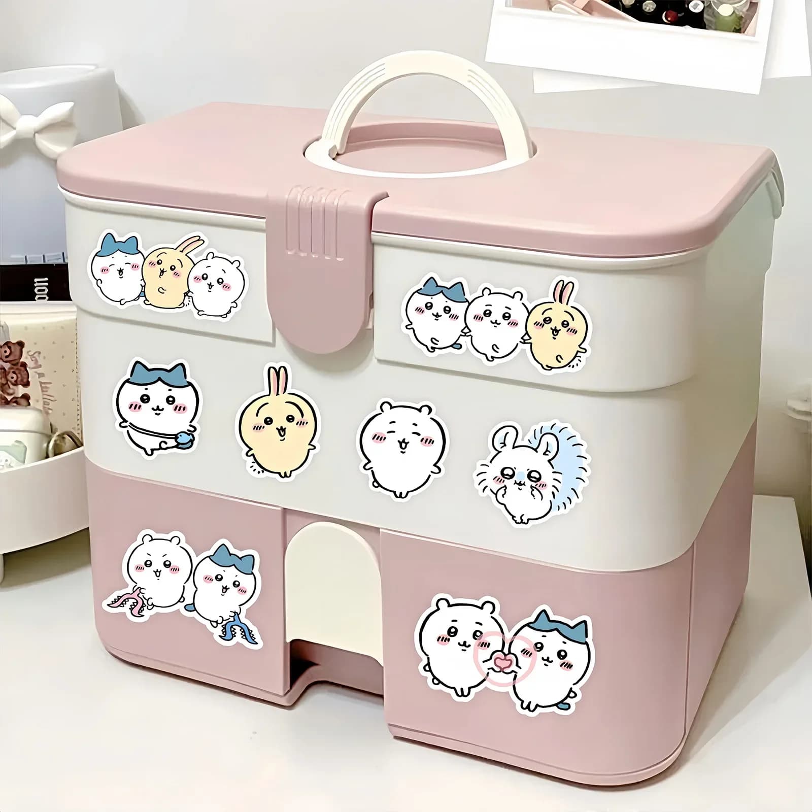 Autocollants Chiikawa de dessin animé Non répétitifs, 100 pièces, autocollants mignons pour tasse d'