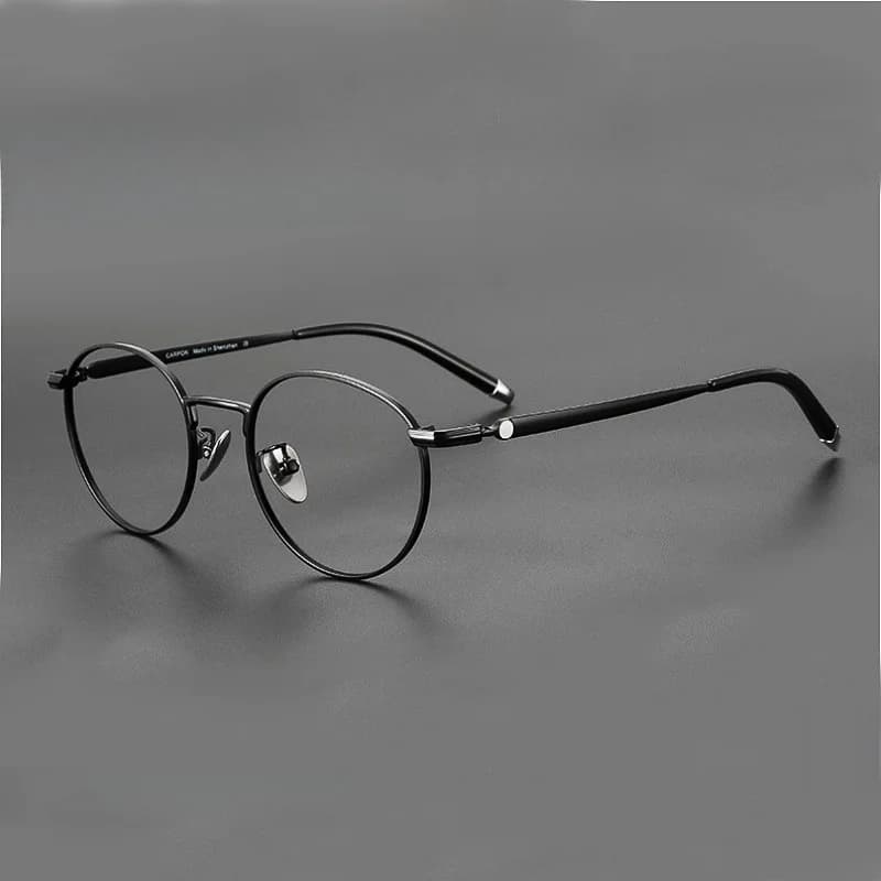 FIRADA mode lunettes Vintage luxe pur titane lunettes rondes optique lunettes de Prescription lunett