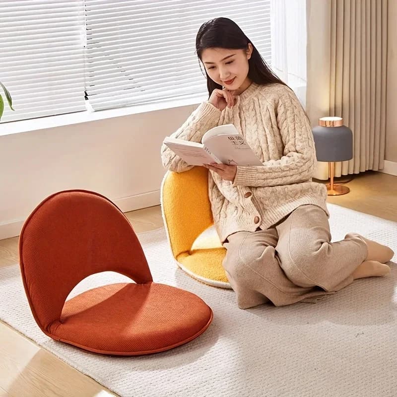 Chaise à dossier Tatami, chaise pliable pour chambre à coucher, petit canapé simple pour dortoir, pe