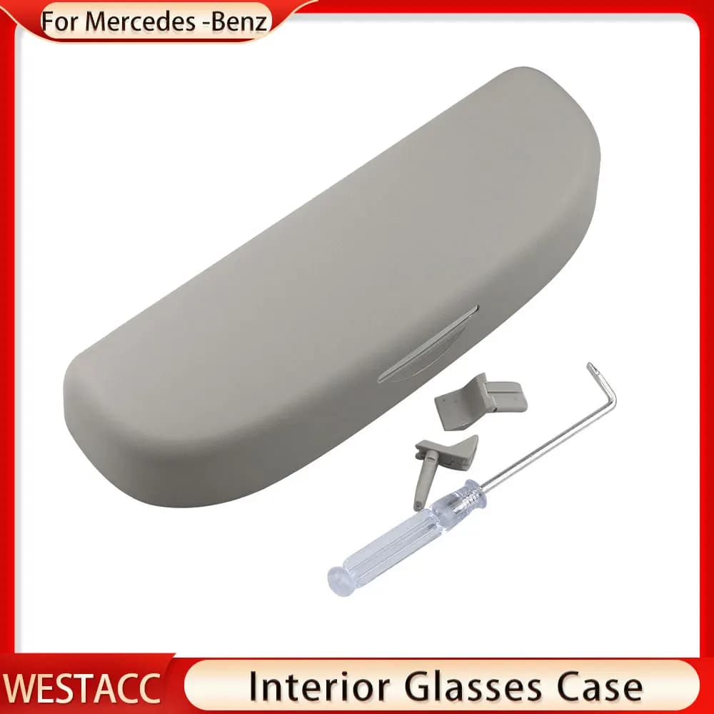 Boîte à lunettes de soleil de voiture pour Mercedes Benz, étui à lunettes, support pour Mercedes Ben