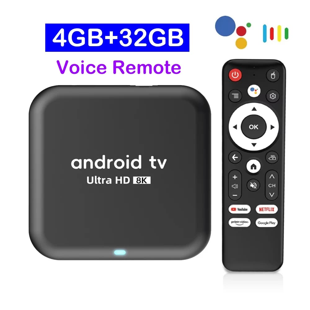 Q18 8K RK3518 boîtier de télévision intelligent Android 16 Google Assistant BT6.0 Ram 4GB 8GB Rom 64