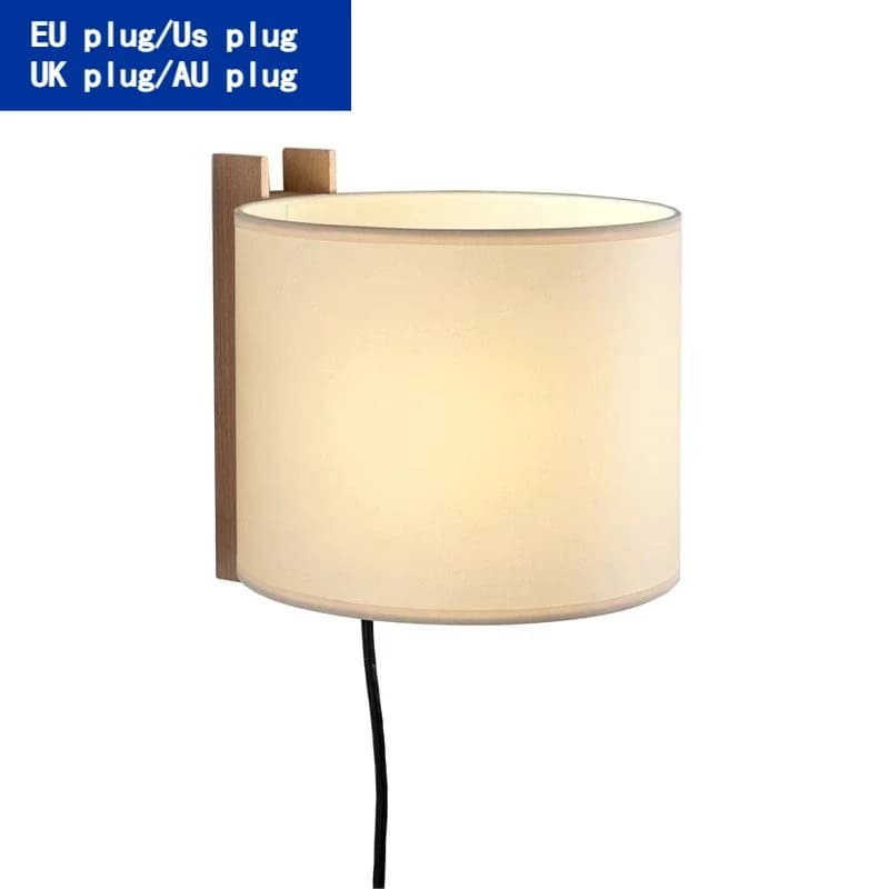 Lampadaire japonais Designer tissu Lampadaire réglable relevable Lampadaire rétro en bois Salon Salo