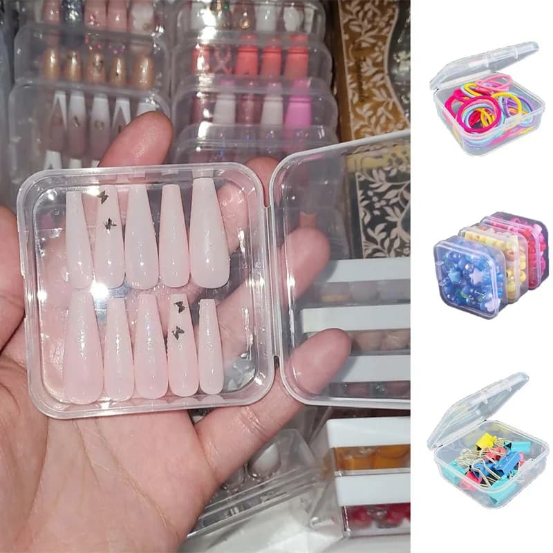 rangement organisation Boîte de rangement en plastique Transparent à 15 grilles, compartiment organi