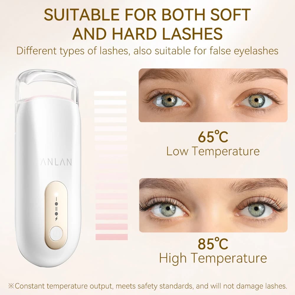 ANLAN Recourbe-cils électrique Large ouverture Rechargeable Rehaussement des cils jusqu'à 24 h Contr