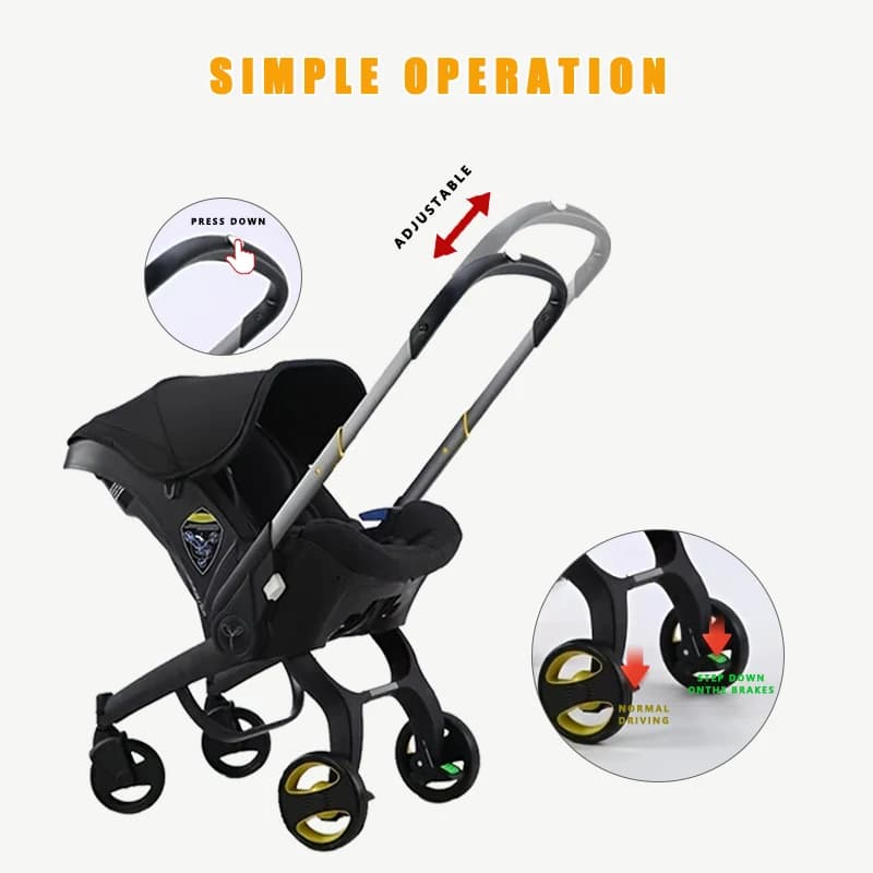 Poussette pour bébé |   Chariot pliable léger bidirectionnel |   Parfait pour les voyages et le shop