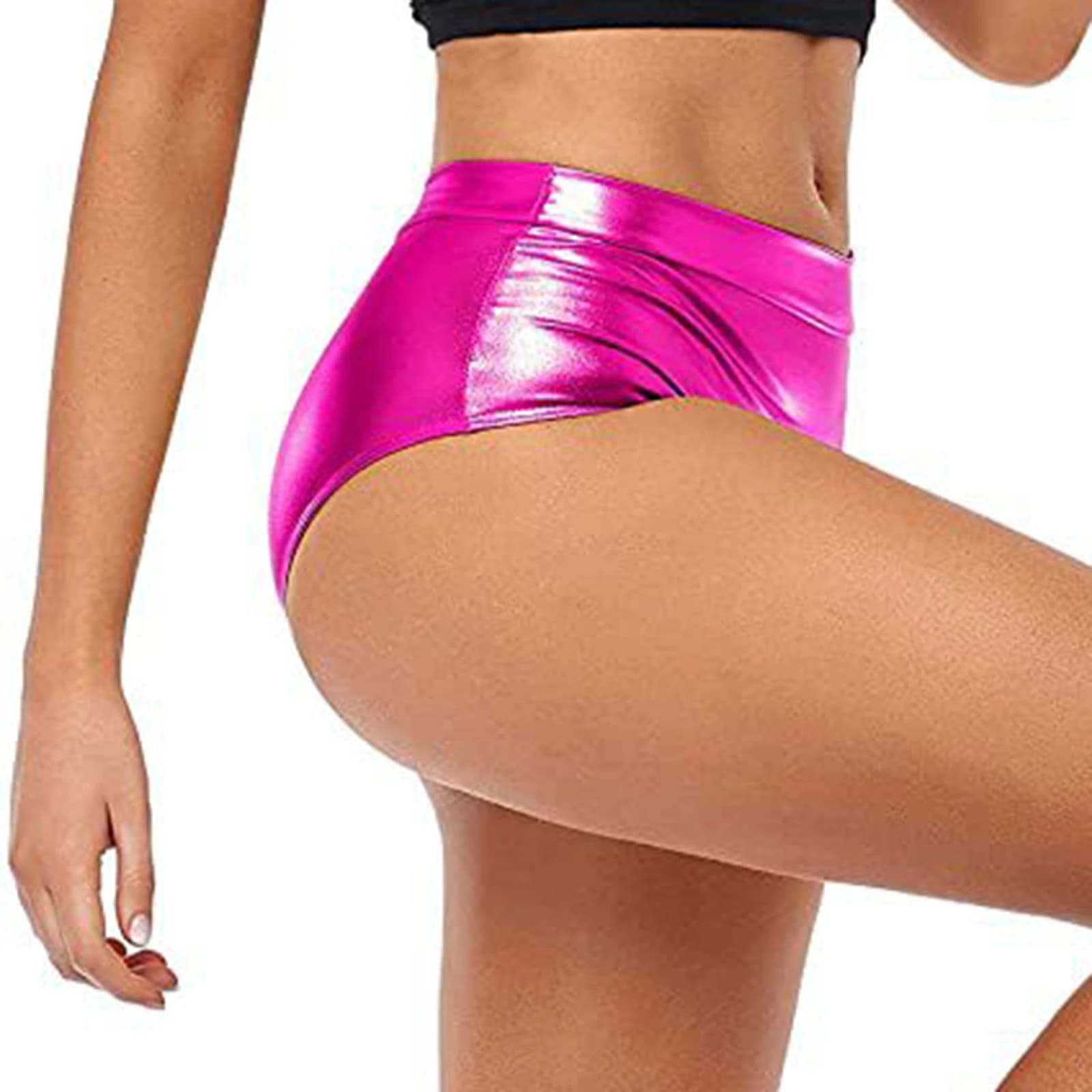 Short butin métallique pour femmes, Boxer, culotte brillante, pantalon chaud, Clubwear, Costume de f
