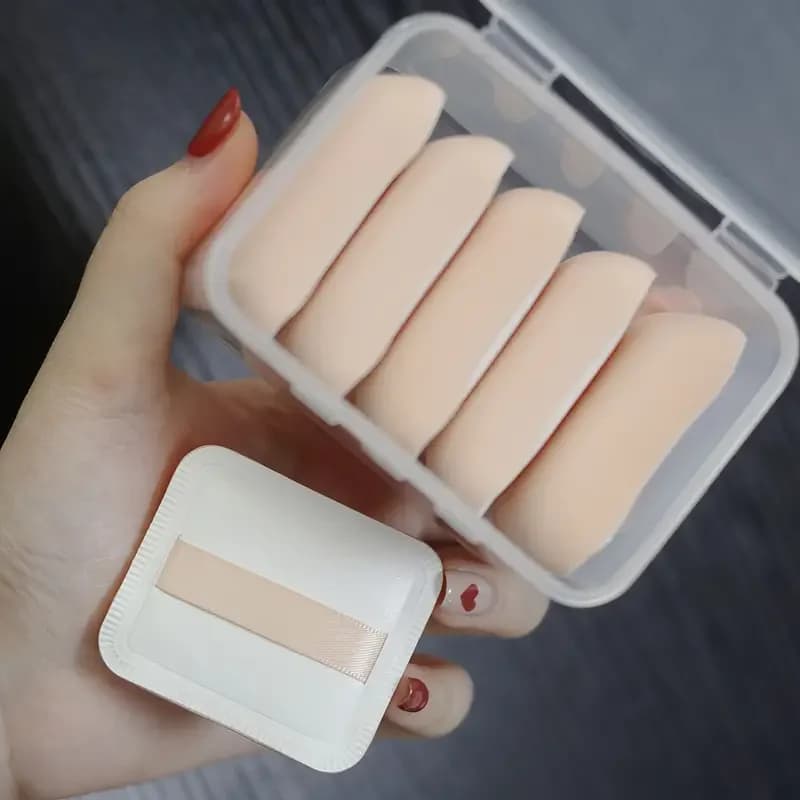 Bouffées de fond de teint en forme de goutte pour femme, éponge de maquillage portable, mélangeur de