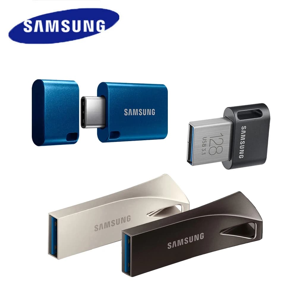 Samsung-Clé USB 3.1 Bar Plus, 64 Go, 128 Go, 256 Go, 512 Go, Mini clé USB en métal, périphérique de 