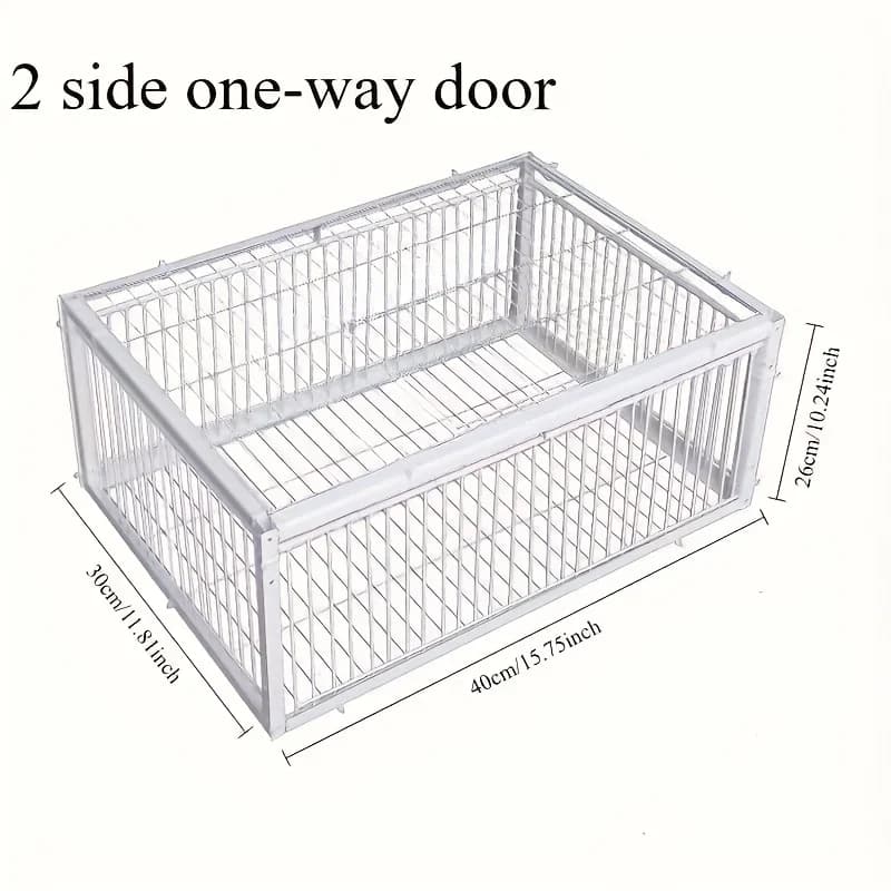 Piège à cage automatique robuste pour pigeons, entrée à deux portes, conception anti-fuite – Idéal p