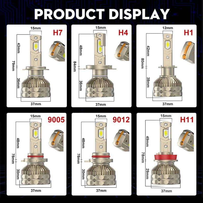 Lumière de sauna LED Canbus pour voiture, ampoules Plug-N-Play, lampe automatique, 30000LM, H7, Supe