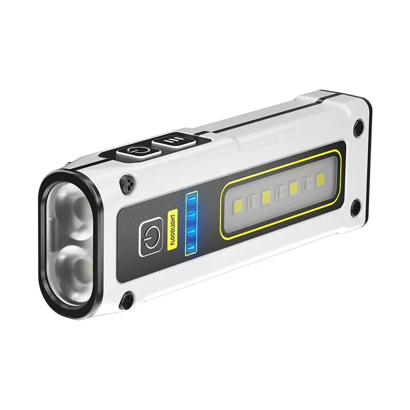 Mini lampe torche LED avec batterie externe, lampe de service d'urgence pour l'extérieur, torche rec