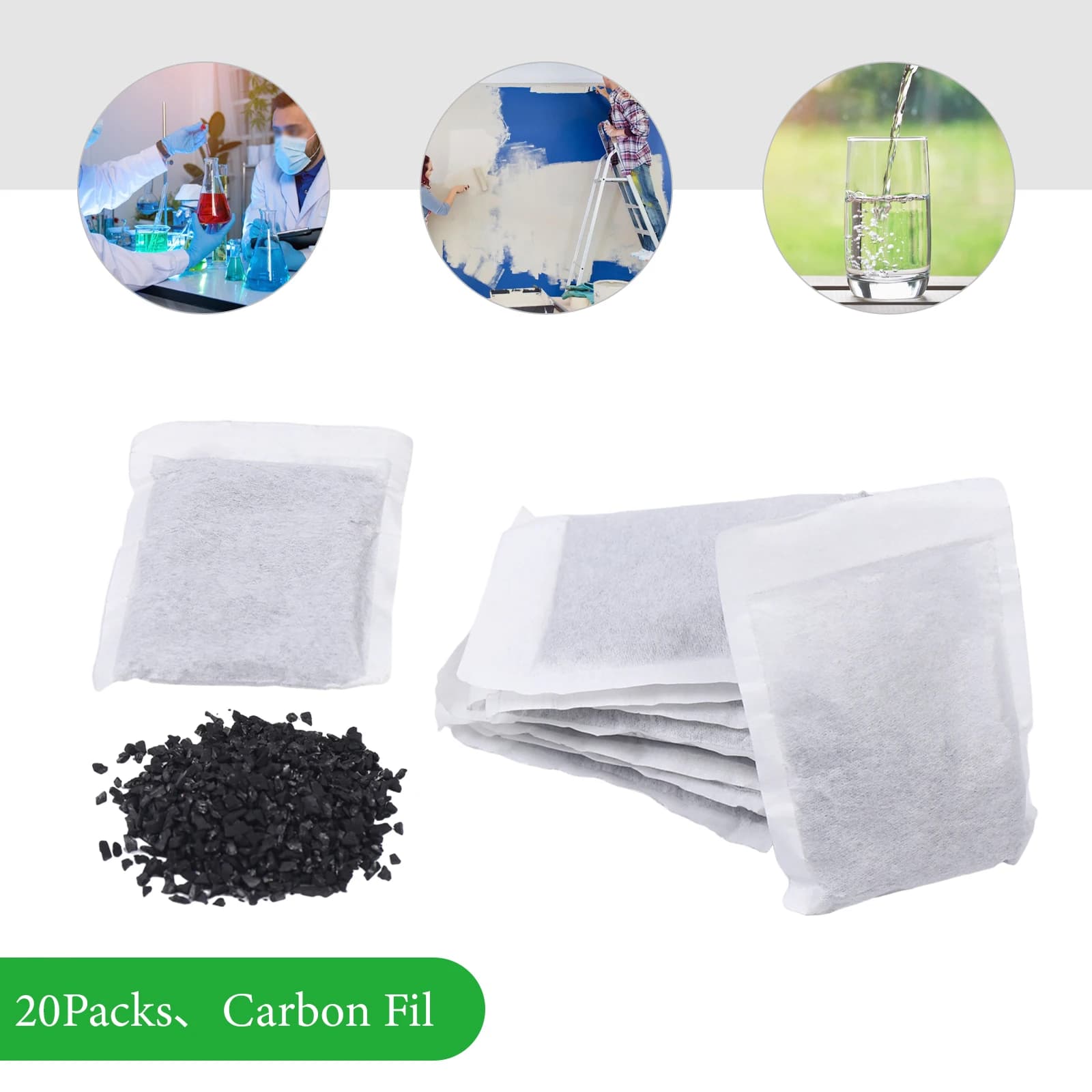 20 Filtre à Charbon Actif pour Distillateur - 20 Filtre pour Distillateur - Sac de Filtre à Charbon 