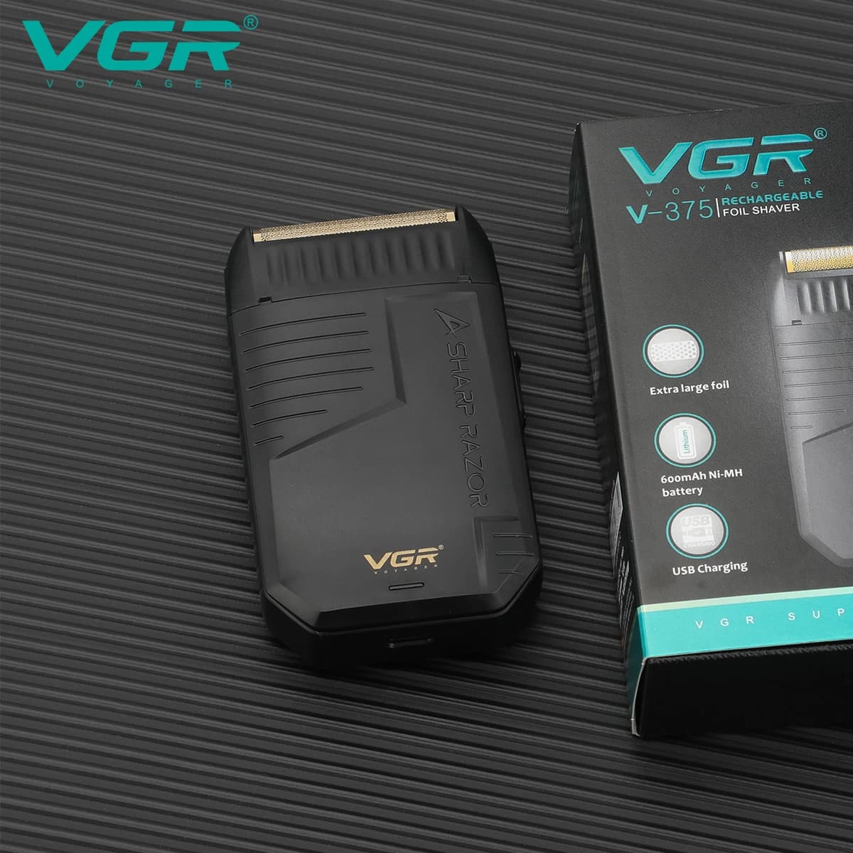 Original VGR rasoir professionnel rasoir électrique pour hommes Portable tondeuse à barbe rasoir Rec