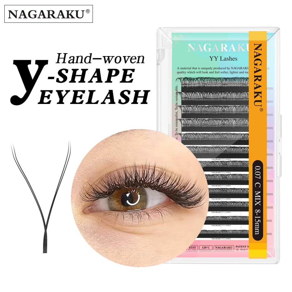Extension de cils premium tissée à la main en forme NAGARAKU YY
