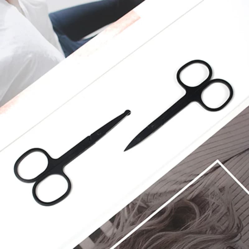 Ciseaux pour poils de nez légers en acier inoxydable, tête ronde pointue, tondeuse de beauté, tondeu
