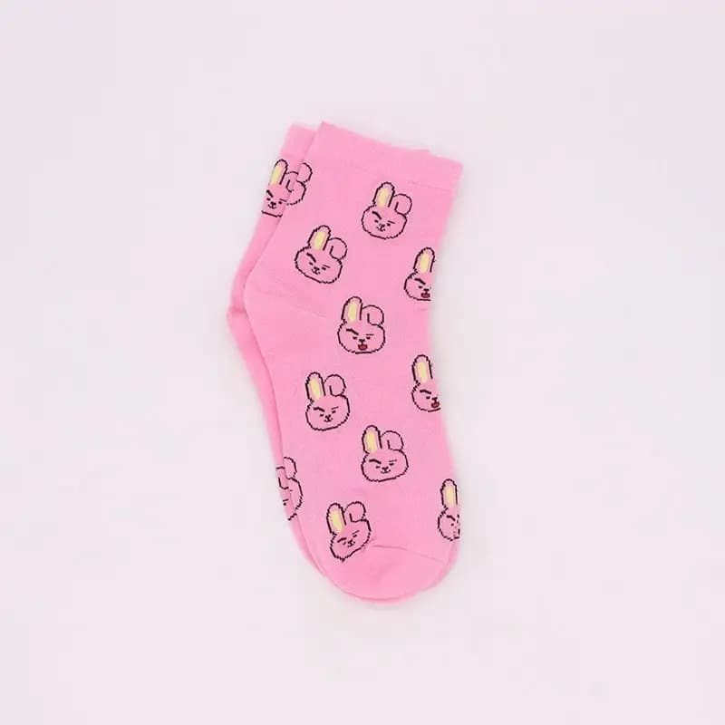 Chaussettes mi-mollet BT21 Koya RJ Cooky Shooky Tata, chaussettes longues chaudes pour couple, impri