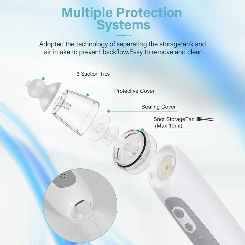 Aspirateur nasal pour bébé, aspirateur nasal électrique pour tout-petit, aspirateur nasal automatiqu